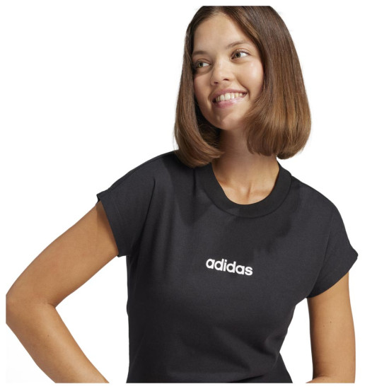 Adidas Γυναικεία κοντομάνικη μπλούζα Essentials Linear Single Jersey Tee